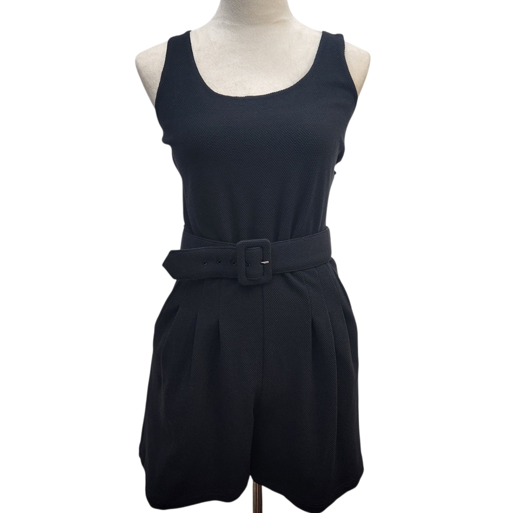 PG Collections Ginger Bort  Romper Sz 10 Belted Open Wrapped Back Shorts Vintage